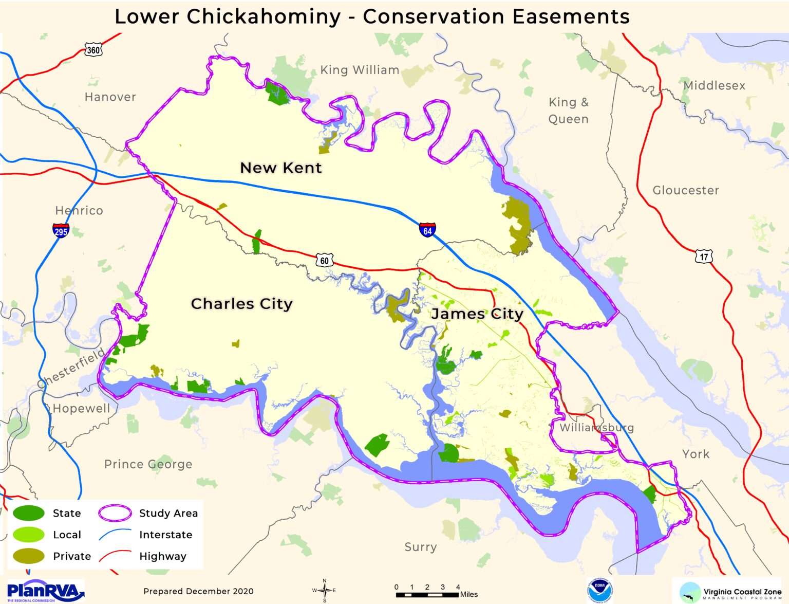 Map6_LC_Conservation_Easements_Web_2020 | Plan RVA