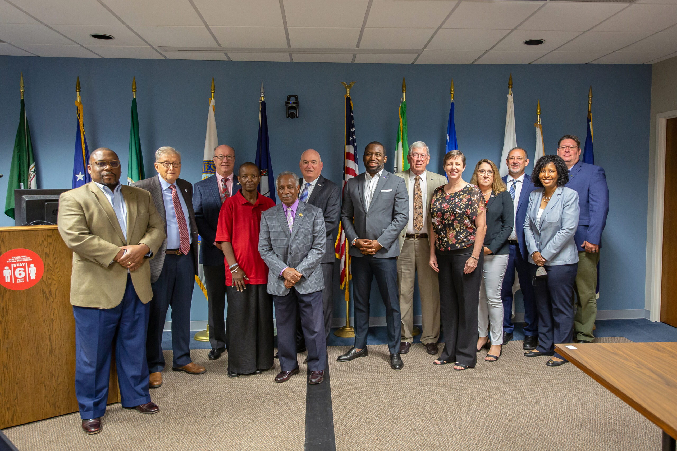 CVTA FY23 board members pictured from left to right: Perry J. Miller, John H. Hodges, Michael W. Byerly, Patricia A. Paige, Frank J. Thornton, Kevin P. Carroll, Mayor Levar Stoney, W. Canova Peterson, IV, Julie E. Timm, Jennifer B. DeBruhl, R. Shane Mann, Joi Taylor Dean, Neil Spoonhower