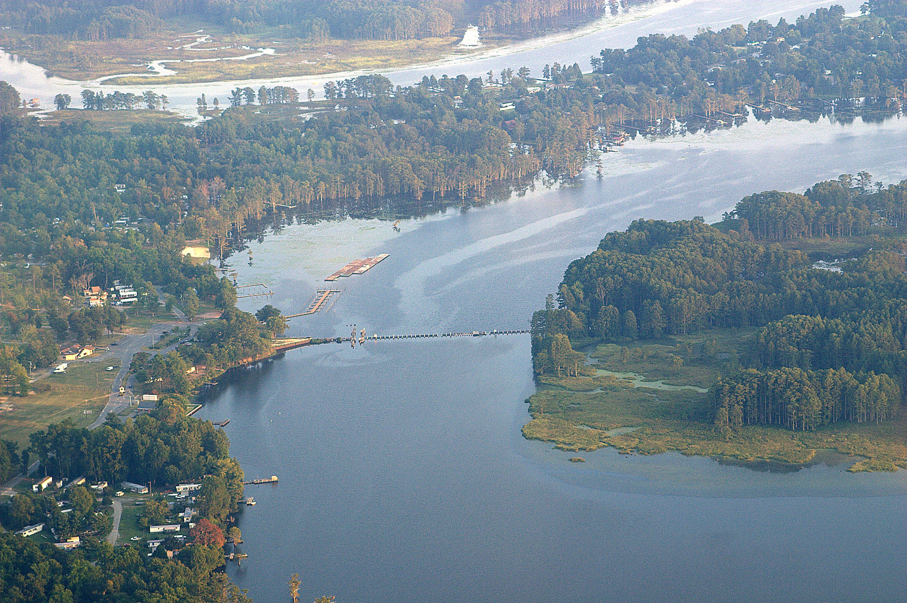 Aerial view of Rockahock on the Chickahominy River (John Bragg)